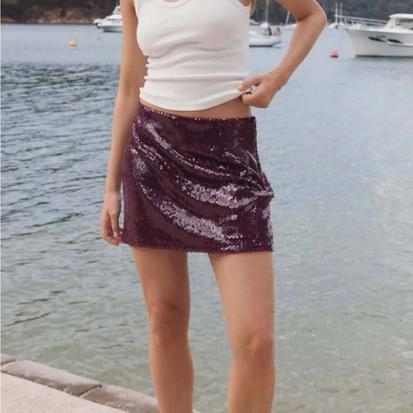 MINKPINK Agnes Sequin Mini Skirt